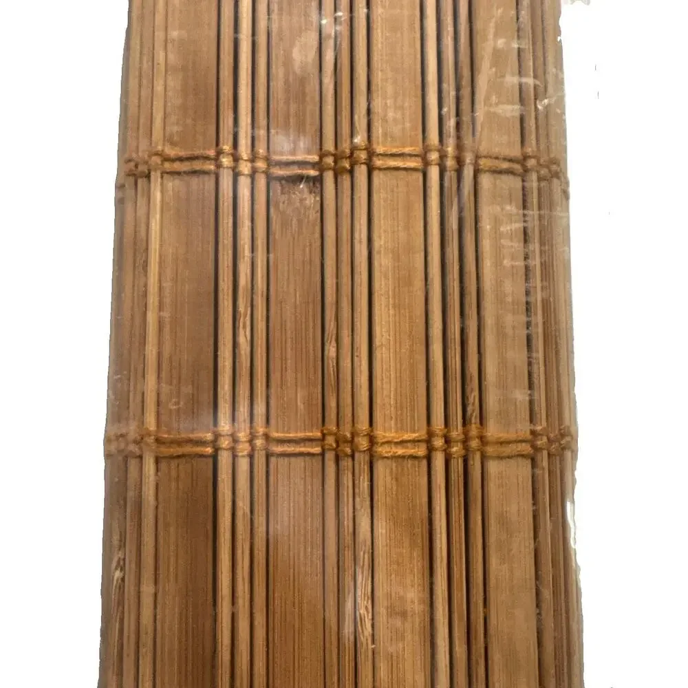 LazBlinds 22x64 Cordless Bamboo Roman Shade Brown Light Filtering No Drill